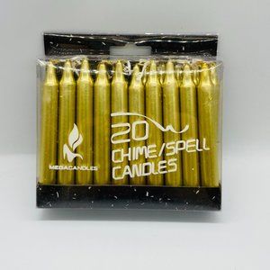 Wicca Chime Gold 4" Candles Pack of 20